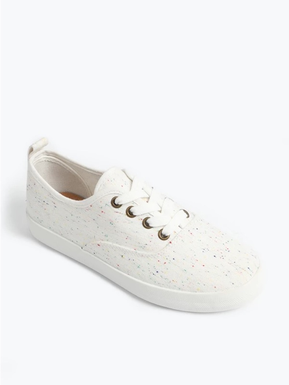 Maurices SuperCush Kim Speckled Sneaker White Multi Lace Up 8 Women’s